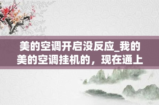 美的空调开启没反应_我的美的空调挂机的，现在通上电后没反应，我看了保险没事，变压器也没事，是什么原因？谢了！！！