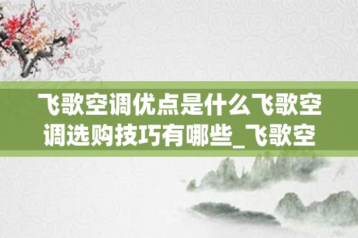 飞歌空调优点是什么飞歌空调选购技巧有哪些_飞歌空调好不好飞歌空调的购买技巧