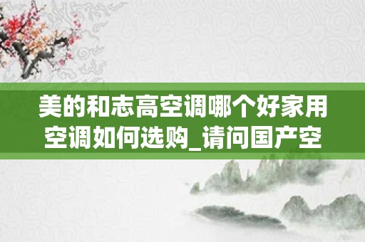 美的和志高空调哪个好家用空调如何选购_请问国产空调格力、美的、志高、科龙、海信、奥克斯他们各自的优势都在哪里？