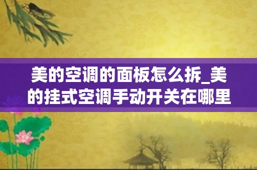 美的空调的面板怎么拆_美的挂式空调手动开关在哪里