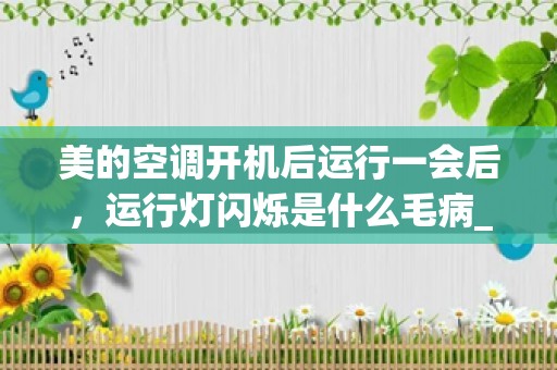 美的空调开机后运行一会后，运行灯闪烁是什么毛病_三菱空调开机后室温和运行灯一直闪烁不工作