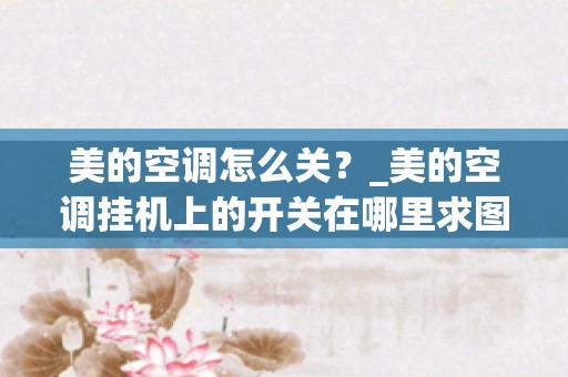 美的空调怎么关？_美的空调挂机上的开关在哪里求图