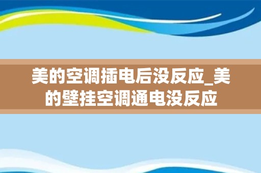 美的空调插电后没反应_美的壁挂空调通电没反应