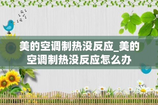 美的空调制热没反应_美的空调制热没反应怎么办