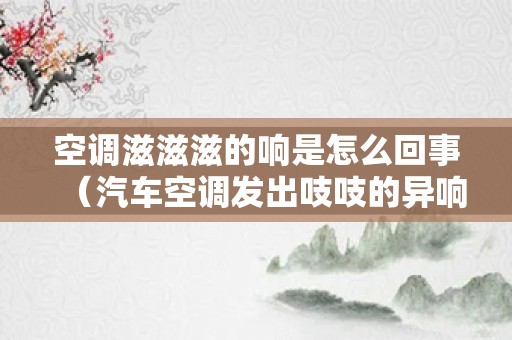 空调滋滋滋的响是怎么回事（汽车空调发出吱吱的异响解决方法）