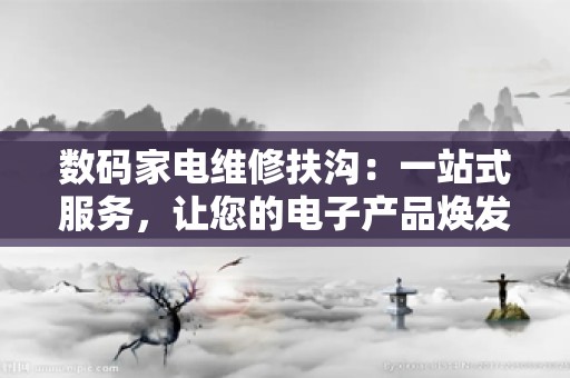 数码家电维修扶沟：一站式服务，让您的电子产品焕发新生