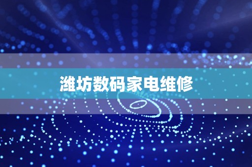 潍坊数码家电维修