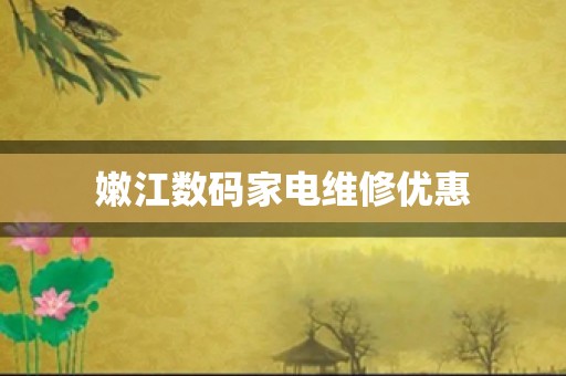 嫩江数码家电维修优惠