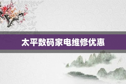 太平数码家电维修优惠