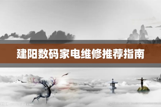 建阳数码家电维修推荐指南