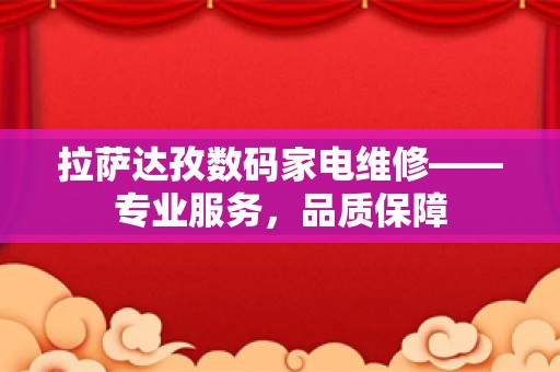 拉萨达孜数码家电维修——专业服务，品质保障