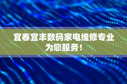 宜春宜丰数码家电维修专业为您服务！