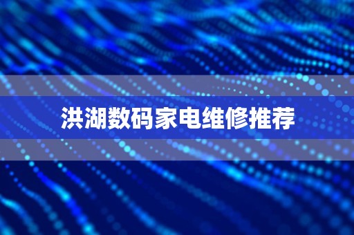洪湖数码家电维修推荐
