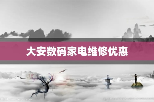 大安数码家电维修优惠