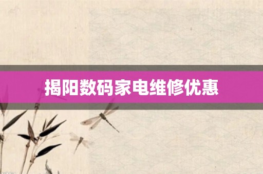 揭阳数码家电维修优惠