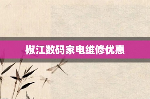 椒江数码家电维修优惠