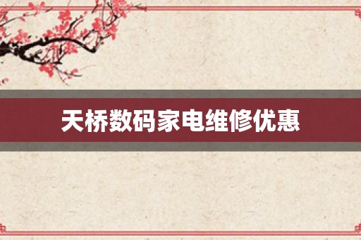 天桥数码家电维修优惠
