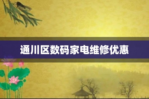 通川区数码家电维修优惠