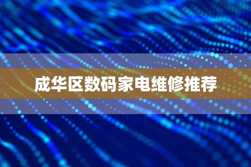 成华区数码家电维修推荐