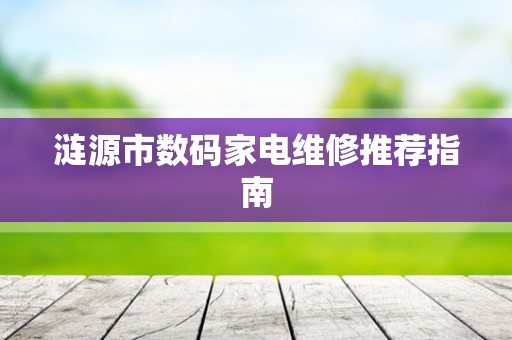 涟源市数码家电维修推荐指南
