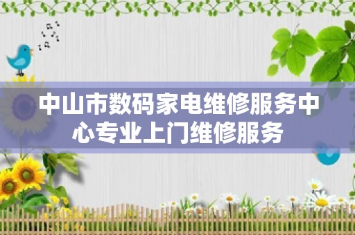 中山市数码家电维修服务中心专业上门维修服务