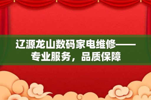 辽源龙山数码家电维修——专业服务，品质保障