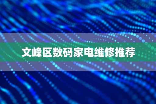 文峰区数码家电维修推荐