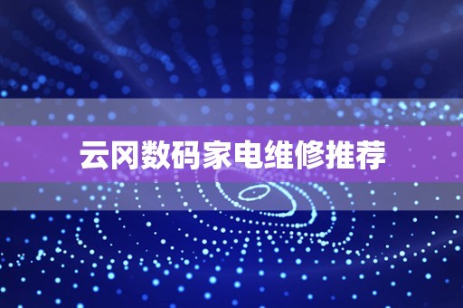 云冈数码家电维修推荐