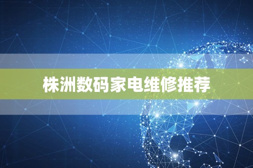 株洲数码家电维修推荐