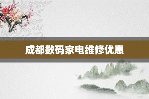 成都数码家电维修优惠