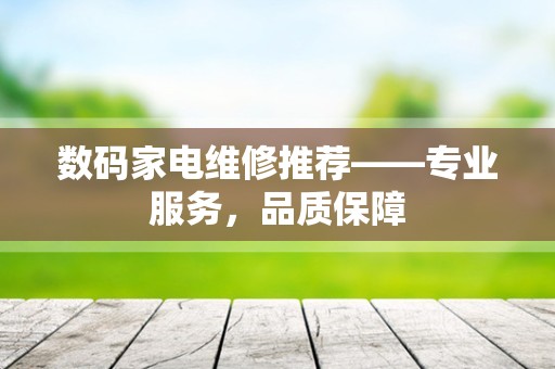 数码家电维修推荐——专业服务，品质保障
