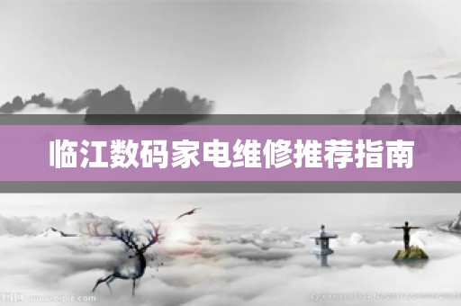 临江数码家电维修推荐指南