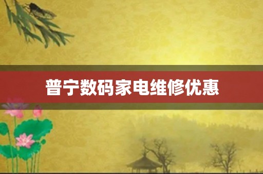普宁数码家电维修优惠
