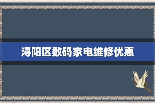 浔阳区数码家电维修优惠