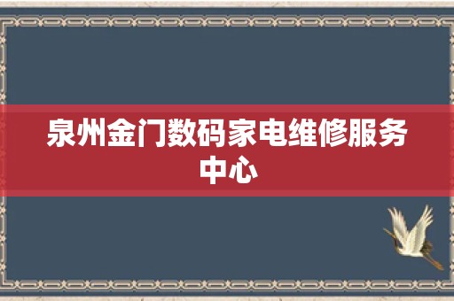 泉州金门数码家电维修服务中心