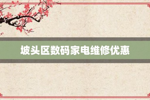 坡头区数码家电维修优惠