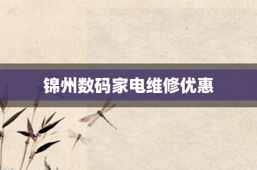 锦州数码家电维修优惠