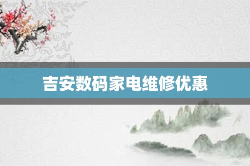 吉安数码家电维修优惠
