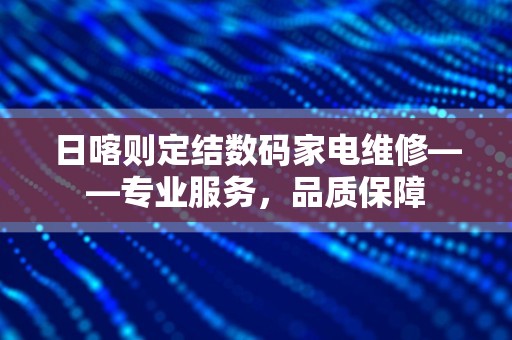 日喀则定结数码家电维修——专业服务，品质保障
