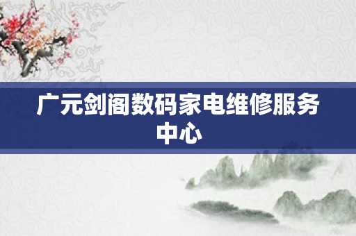 广元剑阁数码家电维修服务中心