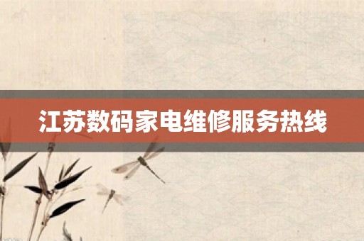江苏数码家电维修服务热线