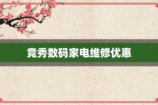 竞秀数码家电维修优惠