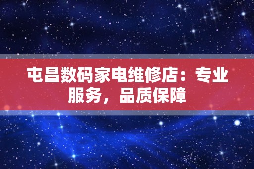 屯昌数码家电维修店：专业服务，品质保障
