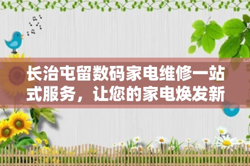 长治屯留数码家电维修一站式服务，让您的家电焕发新生！