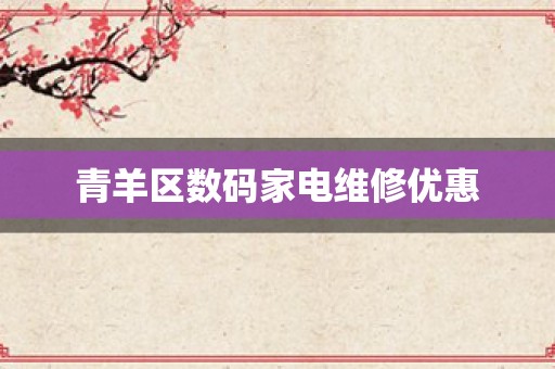 青羊区数码家电维修优惠