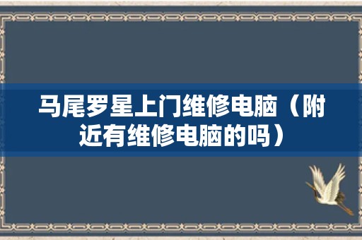 马尾罗星上门维修电脑（附近有维修电脑的吗）