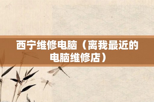 西宁维修电脑（离我最近的电脑维修店）