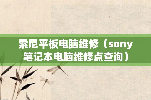 索尼平板电脑维修（sony笔记本电脑维修点查询）