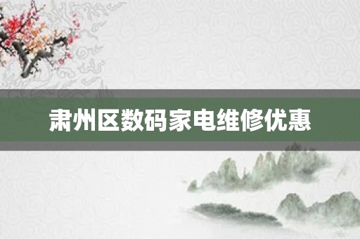 肃州区数码家电维修优惠