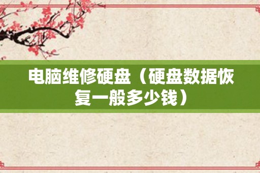 电脑维修硬盘（硬盘数据恢复一般多少钱）